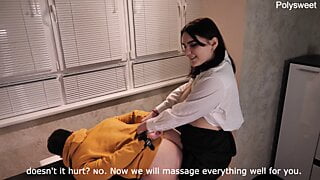 Girl doctor cured a guy with a prostate massage