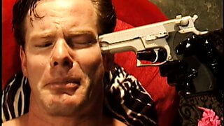 Kinky master has two sex slaves fucking his cock in a bar