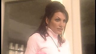 Gorgeous brunette bisexual girls get their pussies stuffed with one lucky dick