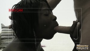 Nice Melvina Raquel Filmed Cock Sucking Two Studs