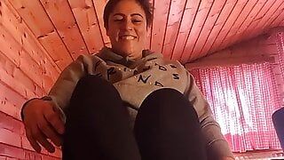 BBW – bffs husband with foot job, blowjob and ruined orgasm